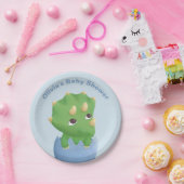 Niedlicher Triceratops-Baby-Duschen-Party-Teller Pappteller (Party)