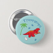 Niedlicher Triceratops Button (Vorne & Hinten)