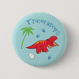 Niedlicher Triceratops Button