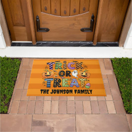 Niedlicher Trick oder Behandlung Fußmatte