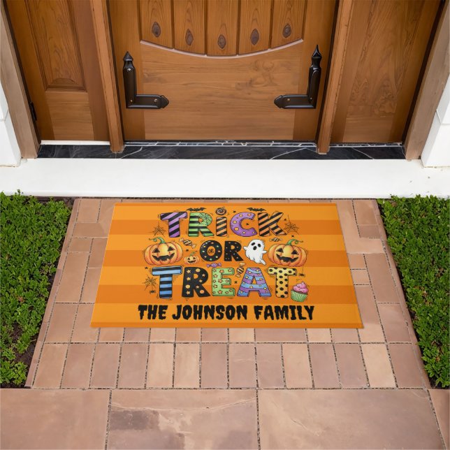 Niedlicher Trick oder Behandlung Fußmatte (Außenbereich)