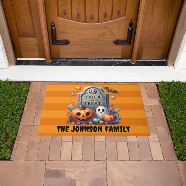 Niedlicher Trick oder Behandlung Fußmatte (Außenbereich)