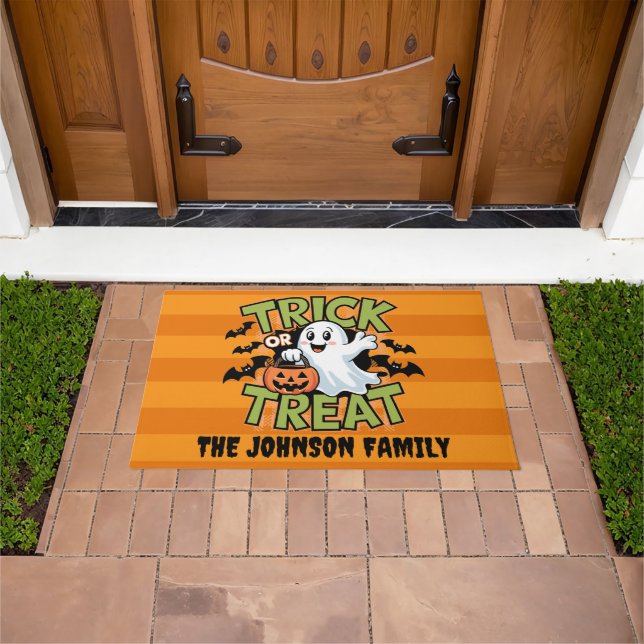 Niedlicher Trick oder Behandlung Fußmatte (Außenbereich)