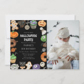 Niedlicher Trick oder Behandlung Halloween Foto Ge Einladung (Vorderseite)