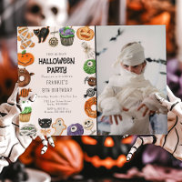 Niedlicher Trick oder Behandlung Halloween Foto Ge