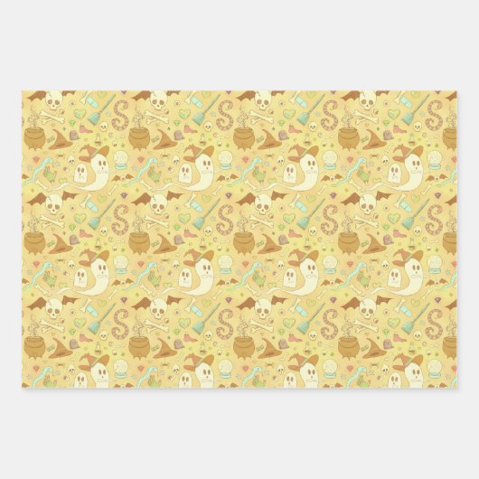 Niedlicher Trick oder Kids-Halloween Geschenkpapier Set (Vorderseite 3)