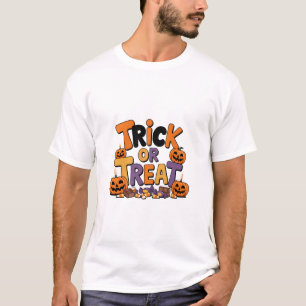 Niedlicher Trick oder T - Shirt mit Candy und Pump