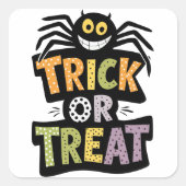 Niedlicher Trick oder Treat Halloween Quadratischer Aufkleber (Vorderseite)