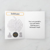 Niedlicher Trick oder Treat Maze and Word Search H Karte (Innenseite)