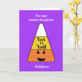 Niedlicher Trick oder Treat Maze and Word Search H Karte (Gelbe Blume)