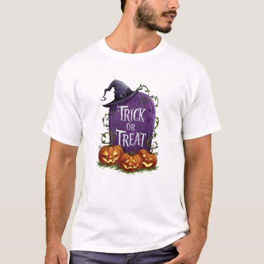 Niedlicher Trick oder Treat Pumpkin T-Shirt (Vorderseite)