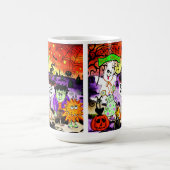Niedlicher Trick oder Treaters Halloween Spooky Fu Kaffeetasse (Mittel)