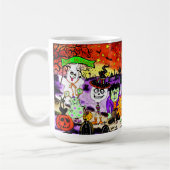 Niedlicher Trick oder Treaters Halloween Spooky Fu Kaffeetasse (Links)