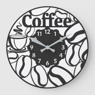 Niedlicher Trinkkaffee Große Wanduhr