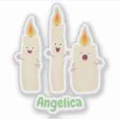 Niedlicher Trio-Cartoon Aufkleber (Vorderseite)