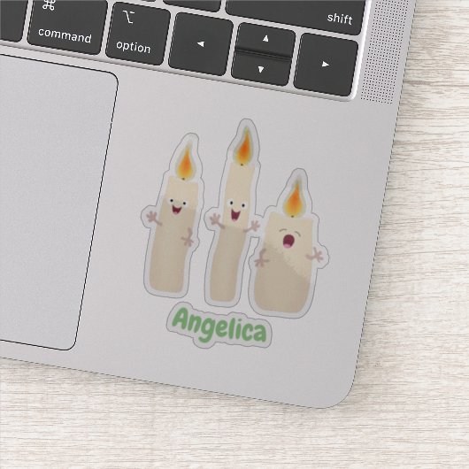 Niedlicher Trio-Cartoon Aufkleber (Detail)