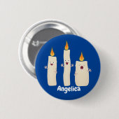 Niedlicher Trio-Cartoon Button (Vorne & Hinten)
