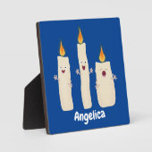 Niedlicher Trio-Cartoon Fotoplatte (Vorderseite)