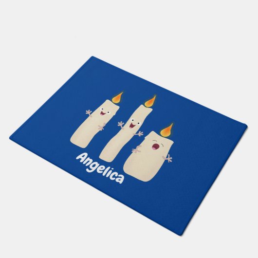 Niedlicher Trio-Cartoon Fußmatte (Schrägansicht)