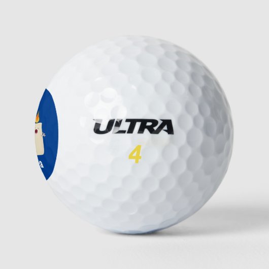 Niedlicher Trio-Cartoon Golfball (Logo)