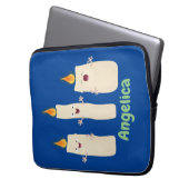 Niedlicher Trio-Cartoon Laptopschutzhülle (Vorderseite Links)