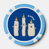 Niedlicher Trio-Cartoon Pokerchips (Rückseite)