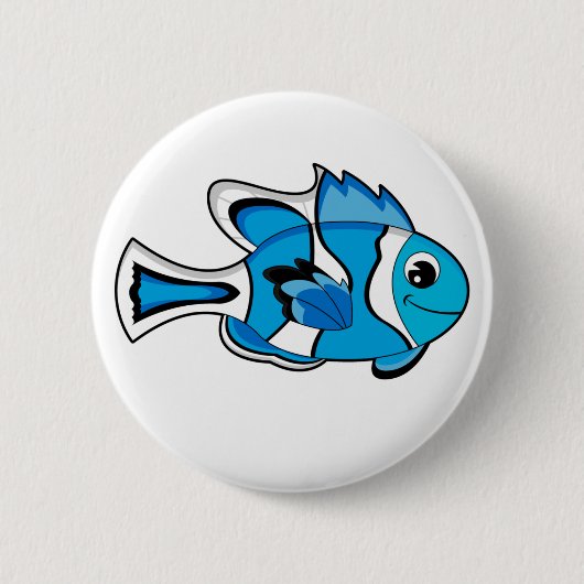 Niedlicher Tropenfisch Button (Vorderseite)