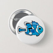 Niedlicher Tropenfisch Button (Vorne & Hinten)