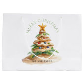 Niedlicher Tropical Beach Weihnachtsbaum Große Geschenktüte (Rückseite)