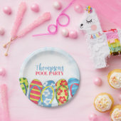 Niedlicher Tropical Summer Flip Flops Pool Party S Pappteller (Party)