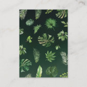 Niedlicher Tropischer Dschungel Safari Tiere Winde Begleitkarte (Rückseite)