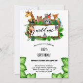 Niedlicher Tropischer Dschungel Safari Wild 1 1. Einladung (Vorderseite)