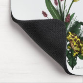Niedlicher tropischer Frosch und botanische Lily-A Mousepad (Ecke)