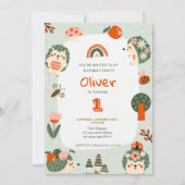 Niedlicher Tropischer Jungle Safari Wild 1. Geburt Einladung (Vorderseite)