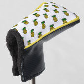 Niedlicher tropischer Sommer trägt Ananas-Muster Golf Headcover (3/4 Vorderseite)
