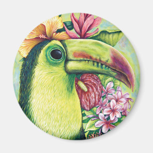 Niedlicher Tropischer Touch Cool Funny Green Art M Magnet