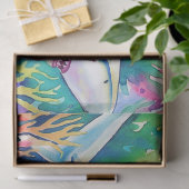 Niedlicher tropischer Wasserfarbenhai Seidenpapier (Geschenk)