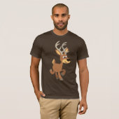 Niedlicher Trotting Cartoon-Rotwild-T - Shirt (Vorne ganz)