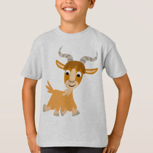 Niedlicher Trotting Cartoon-Ziegen-KinderT - Shirt