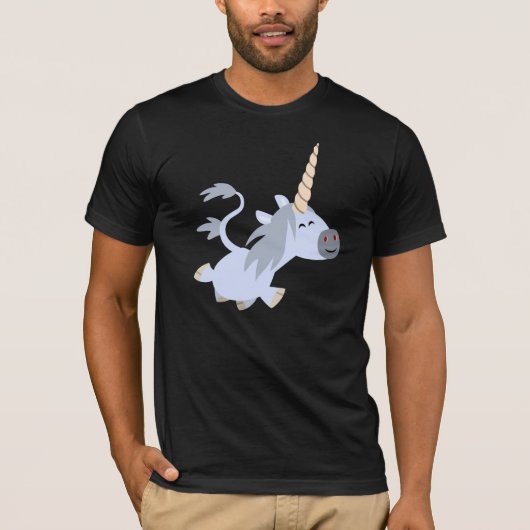 Niedlicher Trotting Cartoonunicorn-T - Shirt (Vorderseite)
