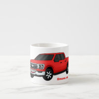 Niedlicher Truck-Cartoon mit rotem Lieferwagen