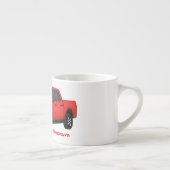 Niedlicher Truck-Cartoon mit rotem Lieferwagen Espressotasse (Rechts)