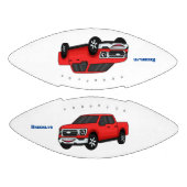 Niedlicher Truck-Cartoon mit rotem Lieferwagen Football (Paneele)