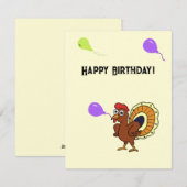 Niedlicher Truthahn Feiertagskarte (Vorne/Hinten)