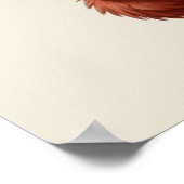 Niedlicher Truthahnsaison-Erntedank individuell an Poster (Ecke)