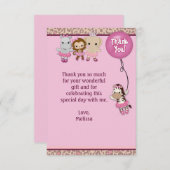 Niedlicher Tu Tu danken Ihnen 3,5"" das MÄDCHEN Dankeskarte (Vorne/Hinten)