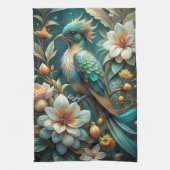 Niedlicher Türkisbird Geschirrtuch (Vertikal)