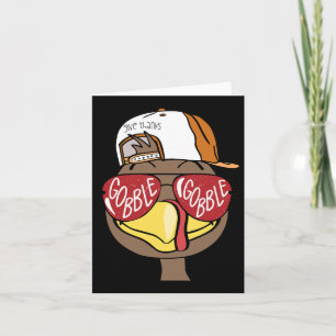 Niedlicher türkischer Erntedank Gobble Gobble Funn Karte