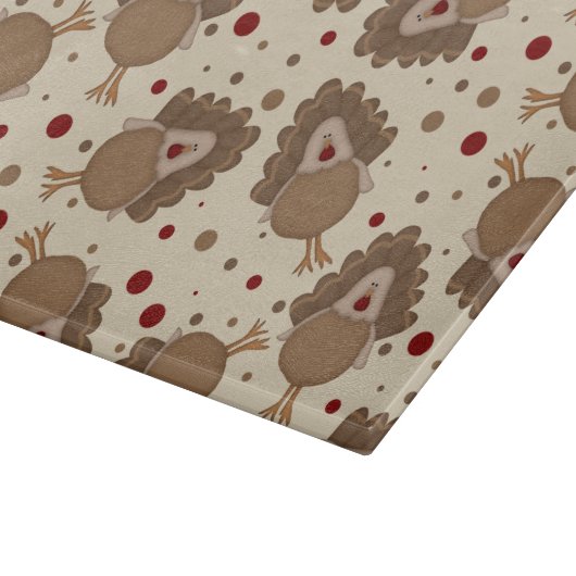 Niedlicher türkischer Erntedank Schneidebrett (Ecke)