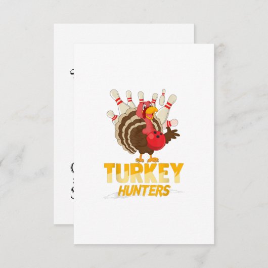 Niedlicher türkischer Jäger Funny Bowling Erntedan Einladung (Vorne/Hinten)